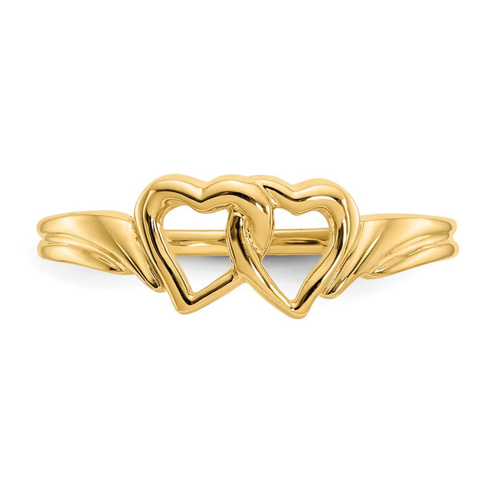 Shop Stylish 14K Gold Heart-Shaped Ring - Exclusive Design, Affordable Luxury-4