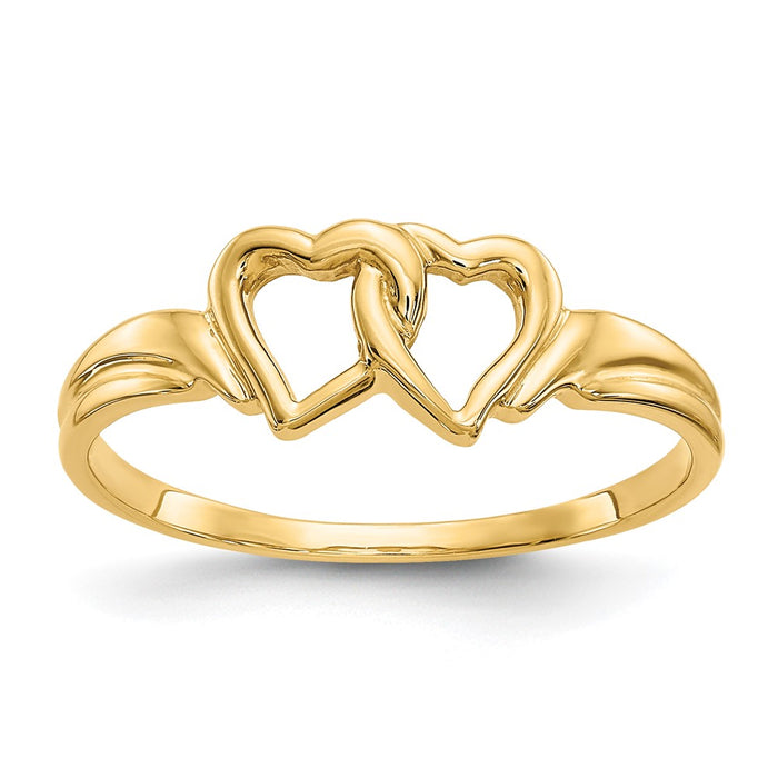 Shop Stylish 14K Gold Heart-Shaped Ring - Exclusive Design, Affordable Luxury-1
