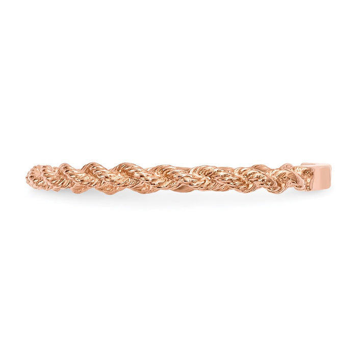 Shop Stylish 14K Rose Gold Polished Twisted Rope Band - Affordable Luxury-2