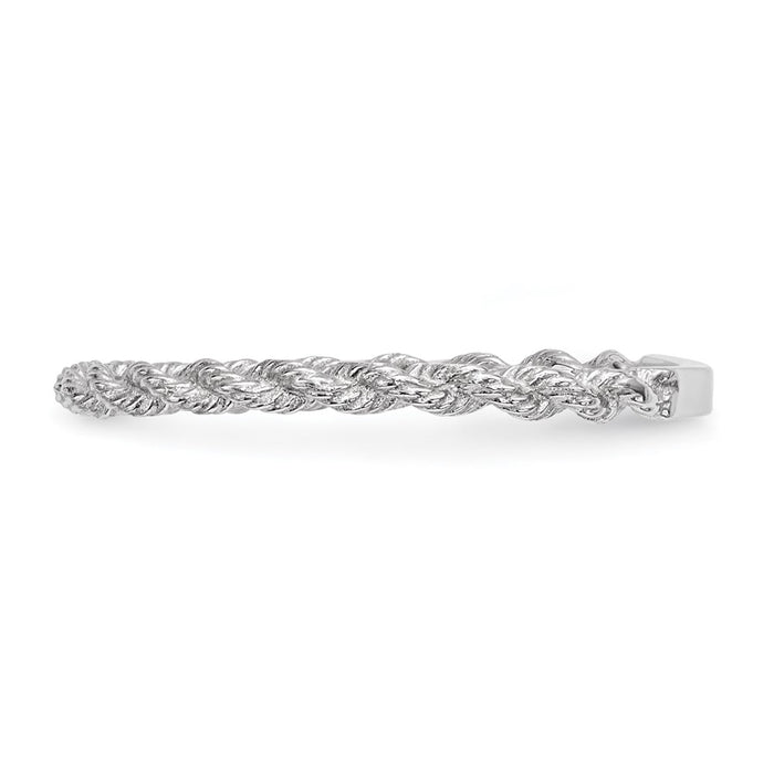 Buy 14K White Gold Polished Twisted Rope Band - Stylish & Affordable Luxury!-2