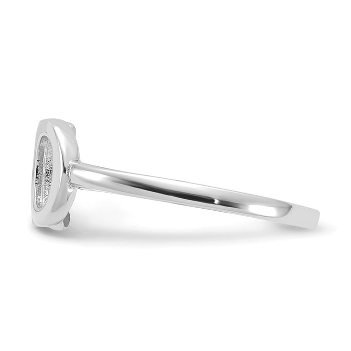 Shop Stylish 14K White Gold X-O Ring - Polished, 0.85mm, Luxury Design!-3