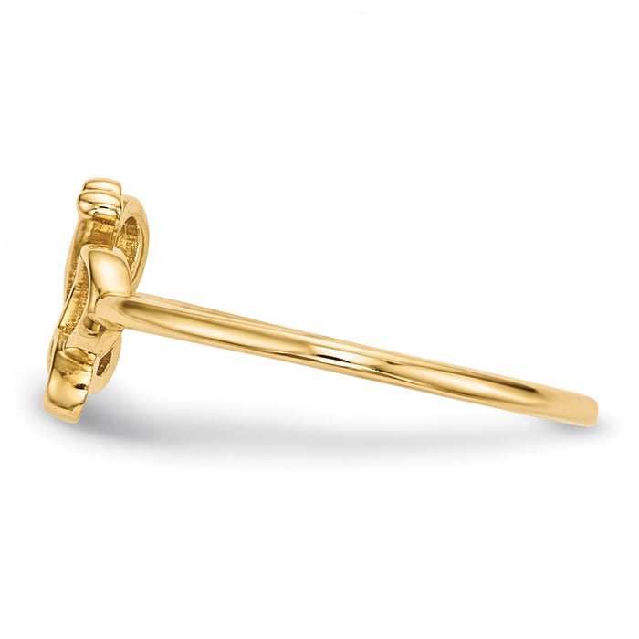 Exclusive 14K Gold Polished Butterfly Ring - Stylish Design, Affordable Luxury-2