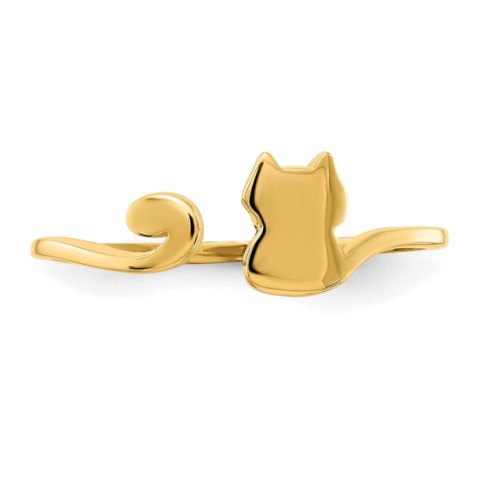 Shop Stylish 14K Gold Adjustable Cat Cuff Ring - Exclusive Design, Affordable Luxury-4