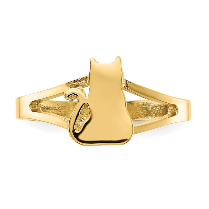 Shop Exclusive 14K Gold Polished Cat Ring | Stylish & Affordable Luxury-4
