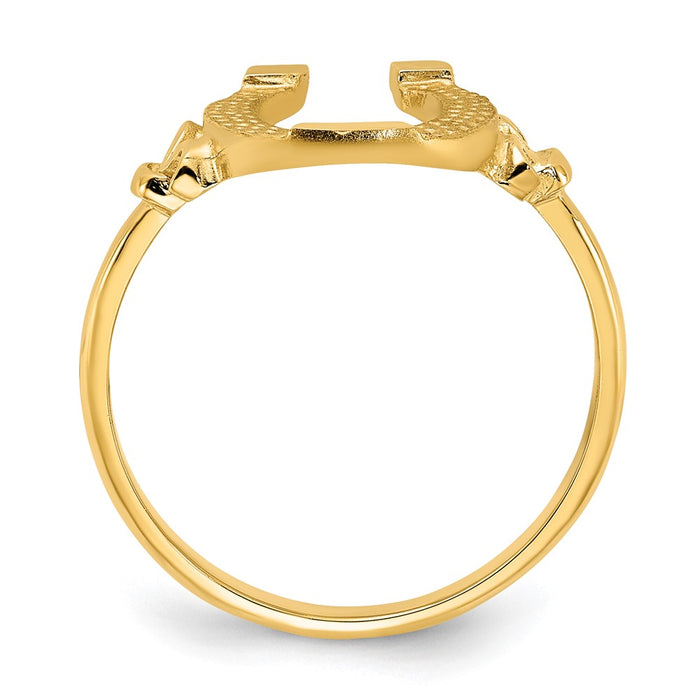 Shop Stylish 14K Gold Polished Horseshoe Ring - High-Quality Design, Affordable Price-2