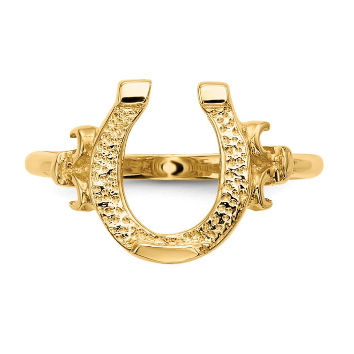 Shop Stylish 14K Gold Polished Horseshoe Ring - High-Quality Design, Affordable Price-4