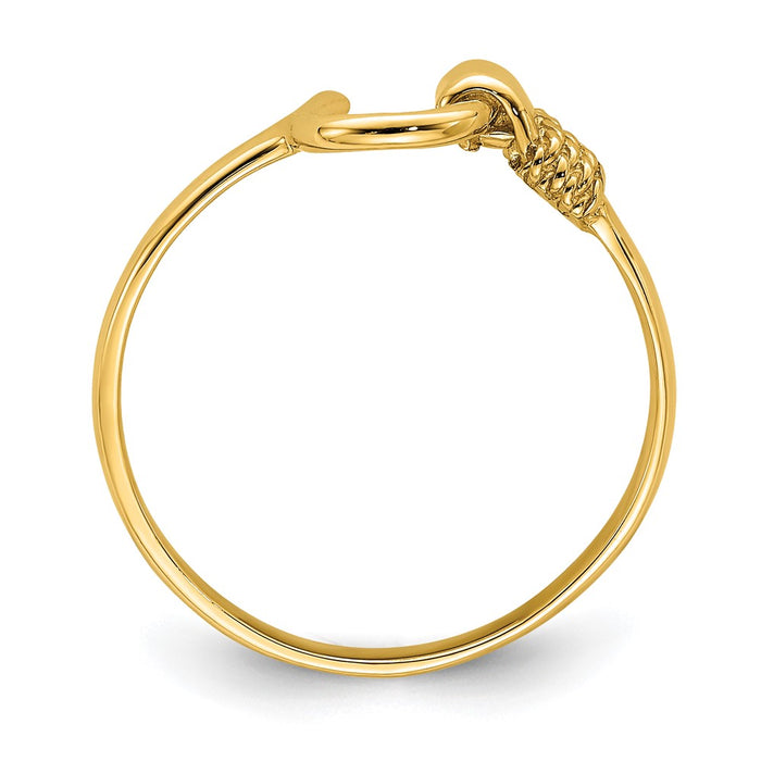 High-Quality 14K Gold Horseshoe Ring - Stylish Design, Affordable Luxury!-2