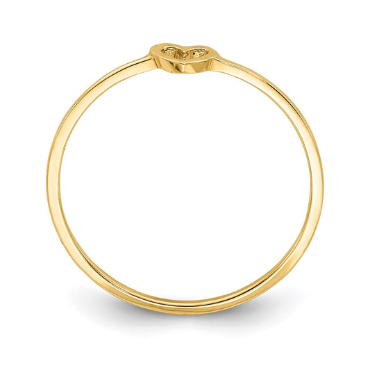 Exclusive 14K Gold Polished Heart-Shaped Ring - Stylish & Affordable Luxury