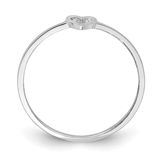 Shop Stylish 14K White Gold Heart-Shaped Ring - Affordable Luxury Jewelry