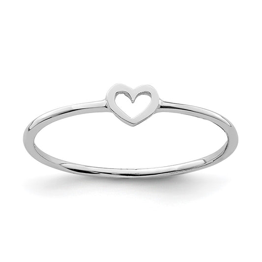 Shop Stylish 14K White Gold Heart-Shaped Ring - Affordable Luxury Jewelry