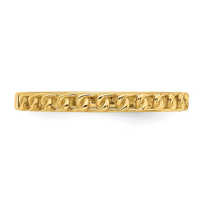 Buy Stylish 14K Gold Link Design Ring - High-Quality & Affordable Luxury-4