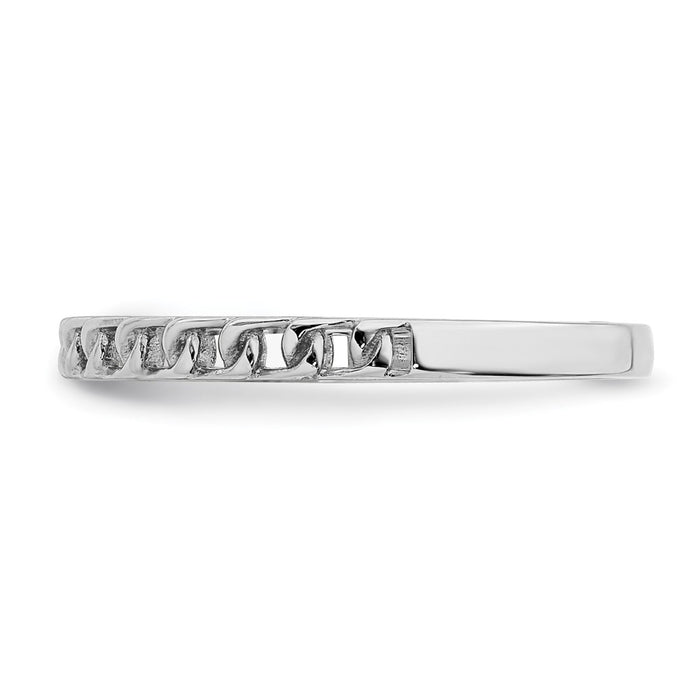 Buy Exclusive 14K White Gold Interlocking Link Ring - Stylish Value & Quality-3