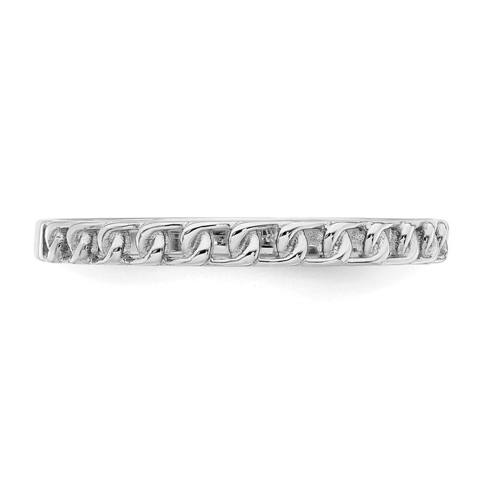Buy Exclusive 14K White Gold Interlocking Link Ring - Stylish Value & Quality-4