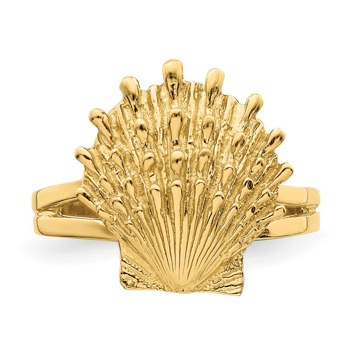 Exclusive 14K Gold Lion's Paw Shell Ring - Stylish & High-Quality Design-5