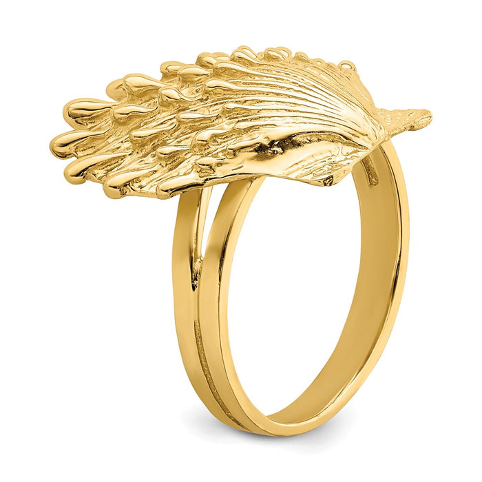 Shop Exclusive 14K Gold Lion's Paw Shell Ring - Stylish & Affordable Jewelry-6