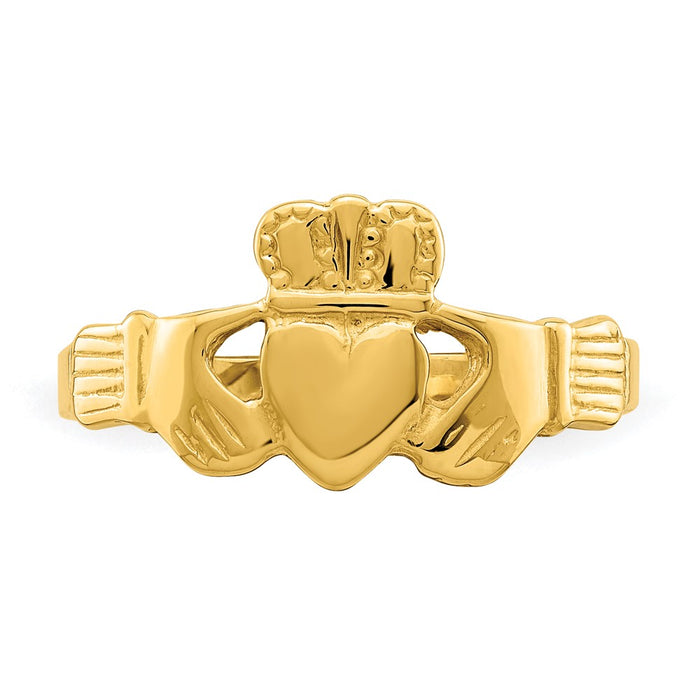 Exclusive 14K Gold Claddagh Ring - Stylish Design, Affordable Luxury, 8g-4