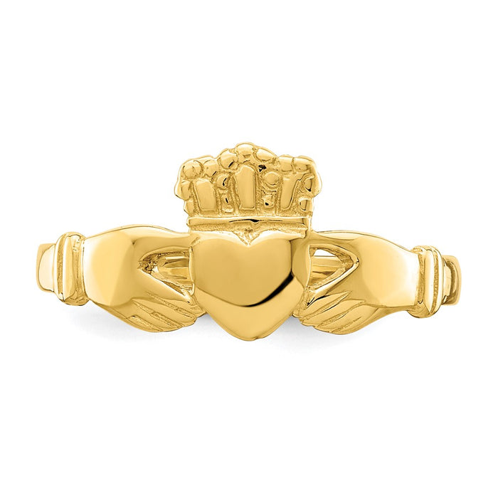 Shop Stylish 14K Gold Polished Claddagh Ring - High-Quality Design, Affordable Price-4