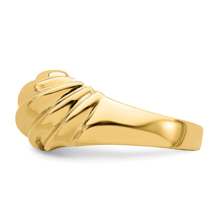 Exclusive 14K Gold Polished Dome Band Ring - Stylish & Affordable Jewelry-3