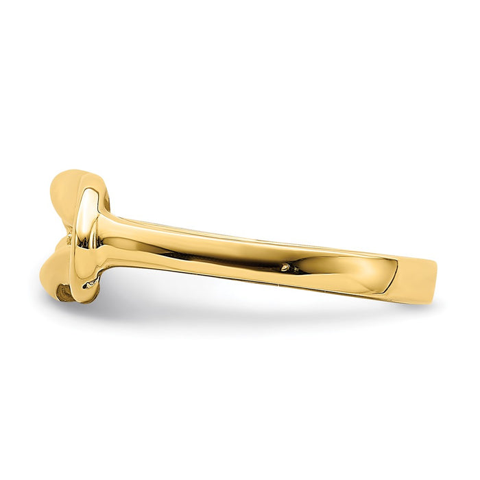 Shop Stylish 14K Gold Polished Freeform Love Knot Ring - Exclusive Design-3