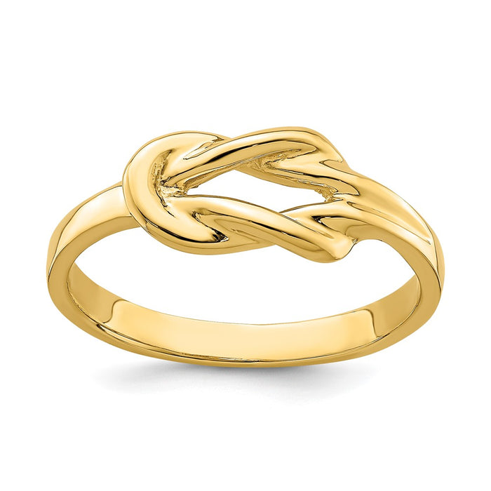 Shop Stylish 14K Gold Polished Freeform Love Knot Ring - Exclusive Design-1