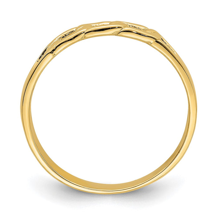 Shop Exclusive 14K Gold Polished Link Band Ring - Stylish & Affordable Jewelry-2