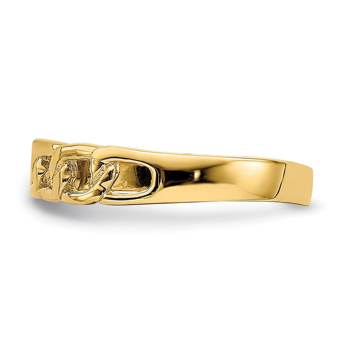 Shop Exclusive 14K Gold Polished Link Band Ring - Stylish & Affordable Jewelry-3