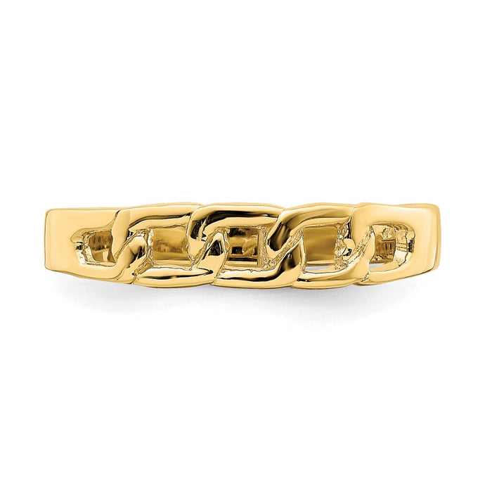 Shop Exclusive 14K Gold Polished Link Band Ring - Stylish & Affordable Jewelry-4