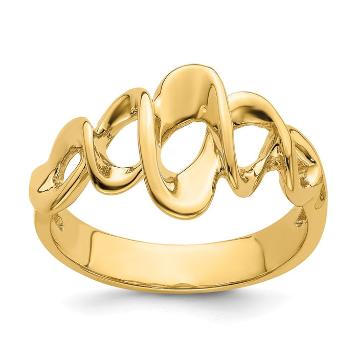 High-Quality 14K Gold Freeform Cut-Out Ring | Stylish & Affordable Design-1