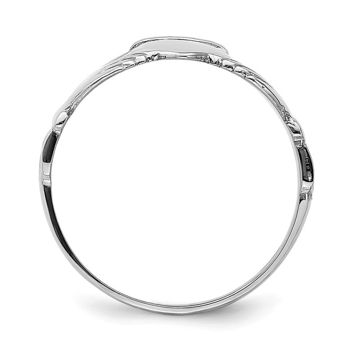 Shop Stylish Polished 14K White Gold Claddagh Ring - Luxury & Value Combined-2