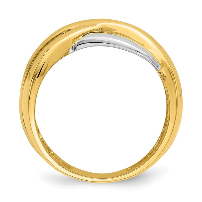 Shop Stylish 14K Two-Tone Interlocking Cross Ring - Exclusive Design, Affordable Price-2