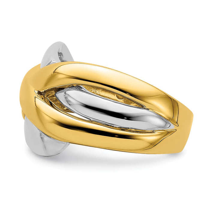 Shop Stylish 14K Two-Tone Interlocking Cross Ring - Exclusive Design, Affordable Price-3