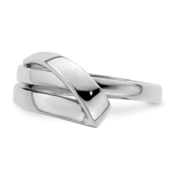 High-Quality 14K White Gold Polished Folded Design Band - Stylish Value!-3