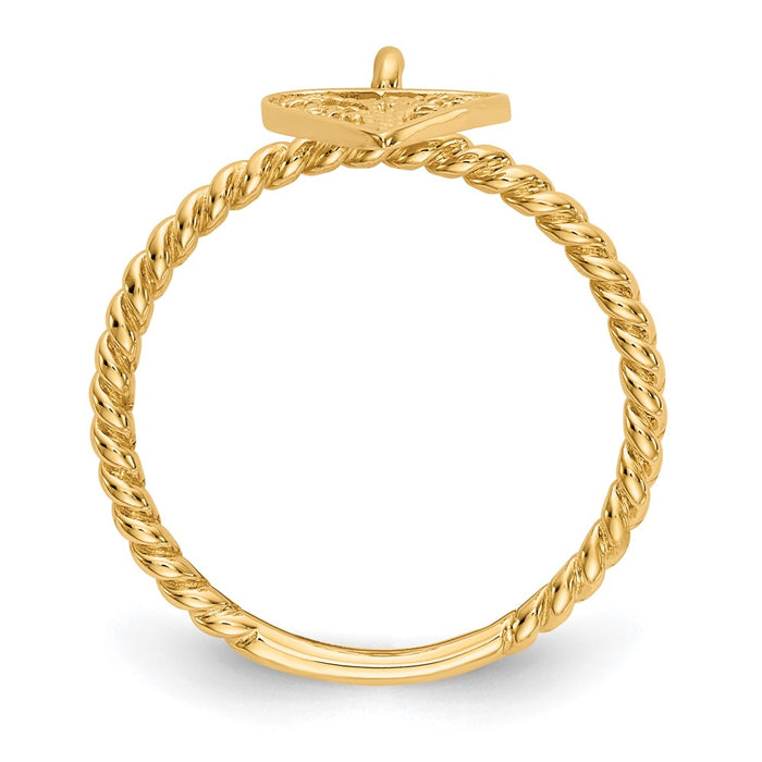 Buy Exclusive 14K Gold Heart Dangle Ring - Stylish & Affordable Jewelry-2