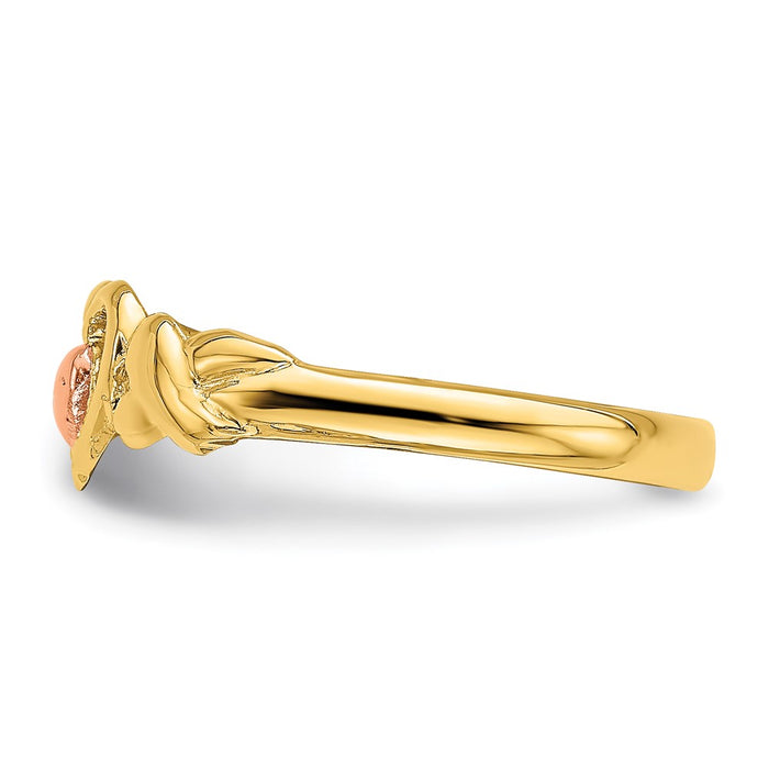 Buy Stylish 14K Two-Tone Heart-Shaped Polished Ring - High-Quality Jewelry-3