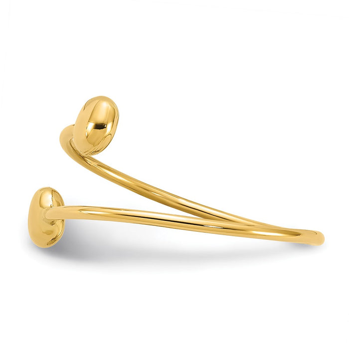 Shop Stylish 14K Gold Polished Adjustable Fashion Ring - Affordable Luxury Accessory-3