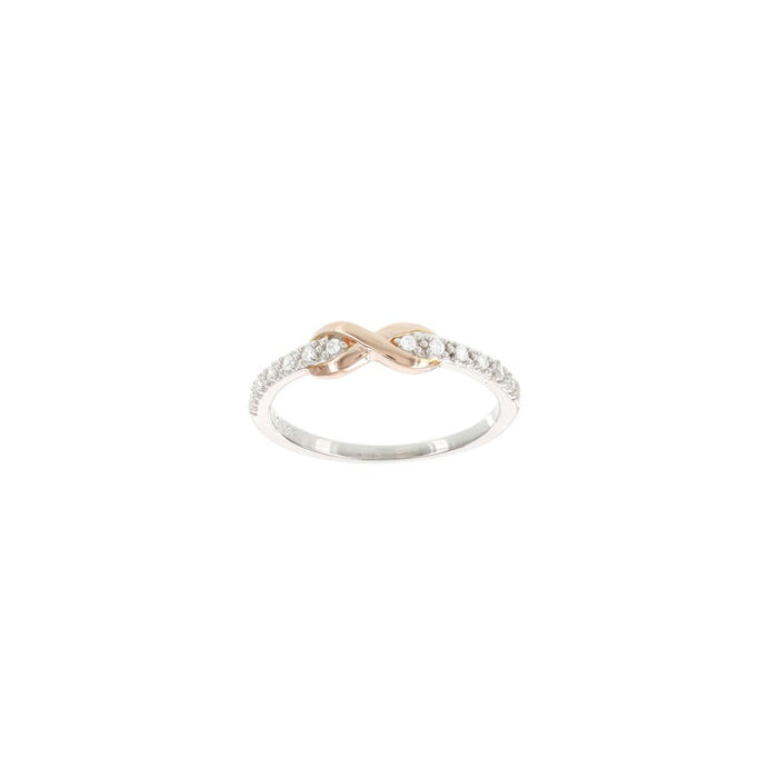 Shop Stylish Two-Tone Diamond Ring in 10K Gold & Sterling Silver - Affordable Luxury!-1
