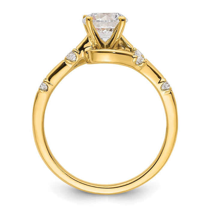 Buy Stylish 14K Gold Diamond Bypass Semi-Mount Engagement Ring - Luxury Value-2