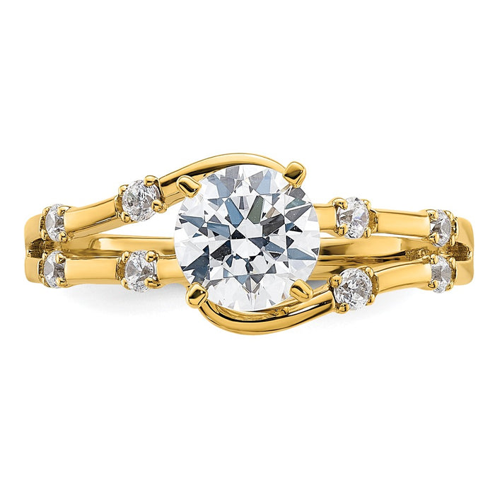Buy Stylish 14K Gold Diamond Bypass Semi-Mount Engagement Ring - Luxury Value-3
