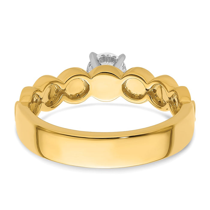 Buy 14K Gold Diamond Semi-Mount Engagement Ring | Stylish Peg Setting, Value!-5