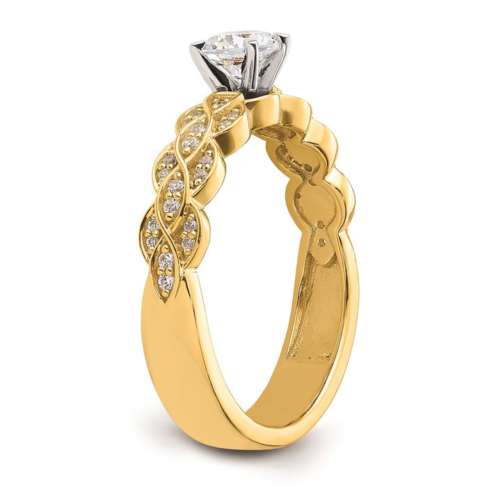 Buy 14K Gold Diamond Semi-Mount Engagement Ring | Stylish Peg Setting, Value!-6