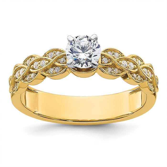 Buy 14K Gold Diamond Semi-Mount Engagement Ring | Stylish Peg Setting, Value!-1
