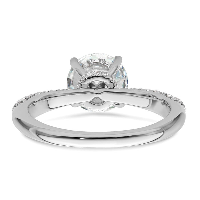 Buy Exclusive 14K White Gold Hidden Halo Diamond Semi-Mount Ring - Luxury Style-5