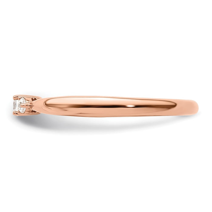 Buy Stylish 14K Rose Gold Three-Stone Diamond Engagement Ring - Luxury Design-3