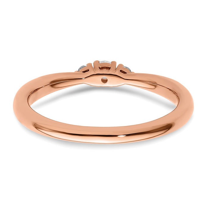Buy Stylish 14K Rose Gold Three-Stone Diamond Engagement Ring - Luxury Design-5
