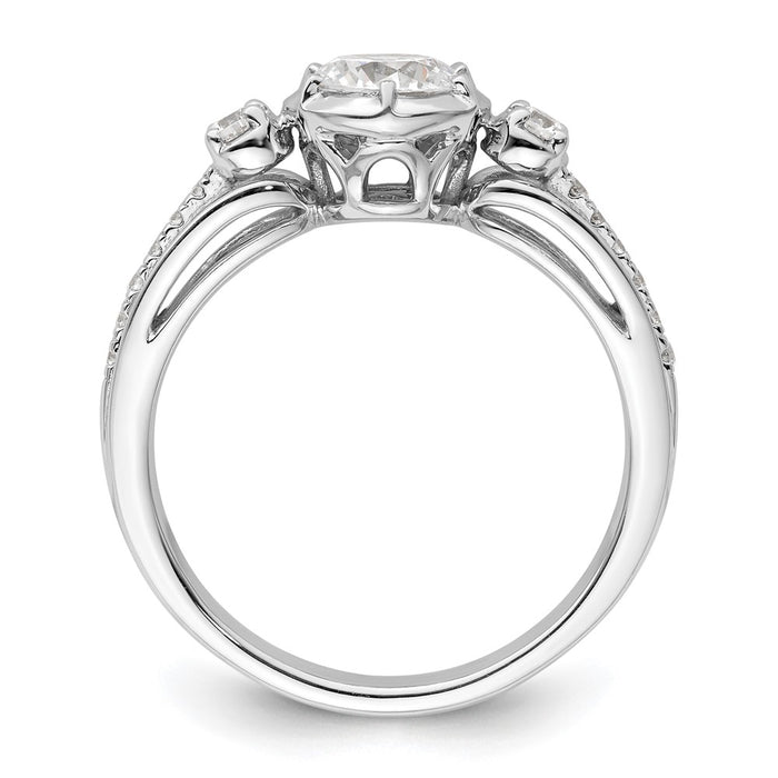 Buy Exclusive 14K White Gold Diamond Semi-Mount Engagement Ring Setting - Stylish Value-2