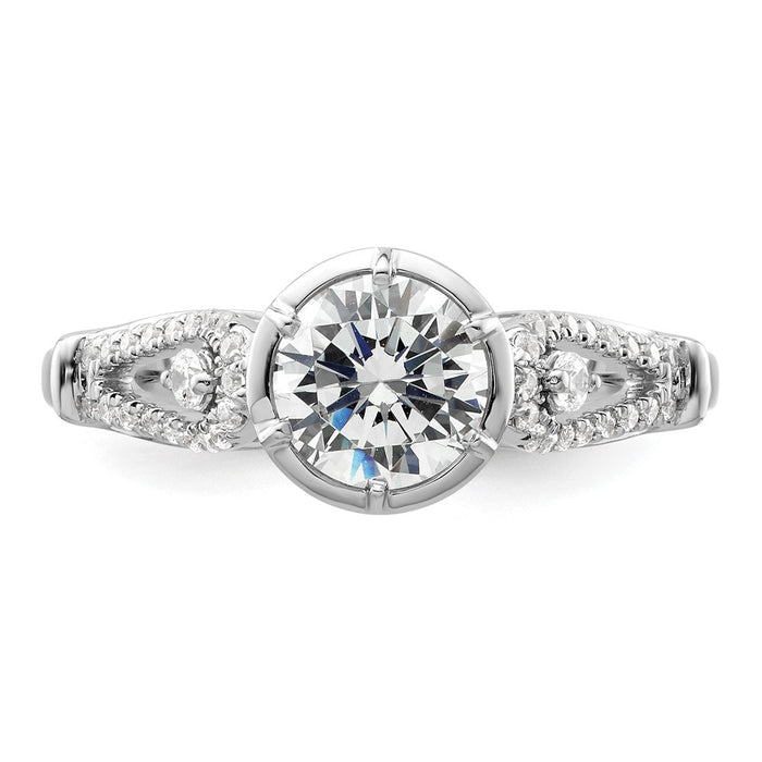 High-Quality 14K White Gold Semi-Mount Engagement Ring with Diamonds - Luxury Value!-4