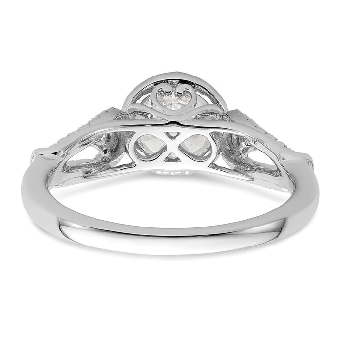 High-Quality 14K White Gold Semi-Mount Engagement Ring with Diamonds - Luxury Value!-5