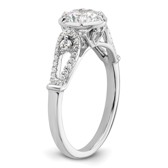 High-Quality 14K White Gold Semi-Mount Engagement Ring with Diamonds - Luxury Value!-6
