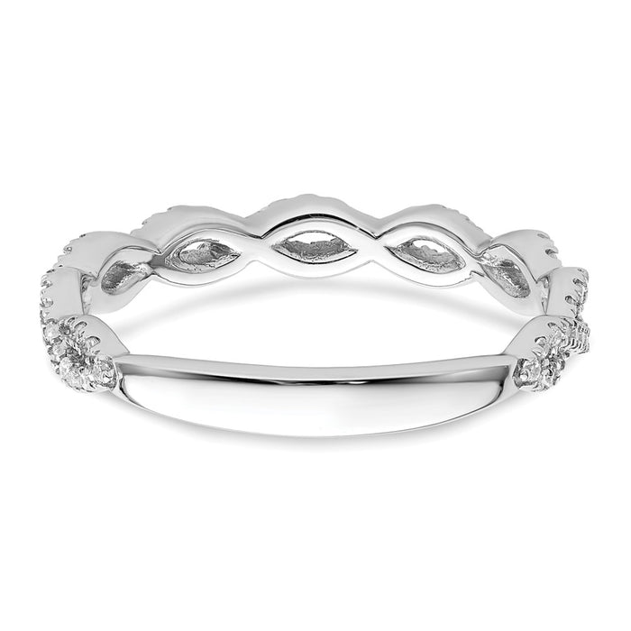Buy Stylish 14K White Gold Twisted Diamond Engagement Ring - Affordable Luxury!-5