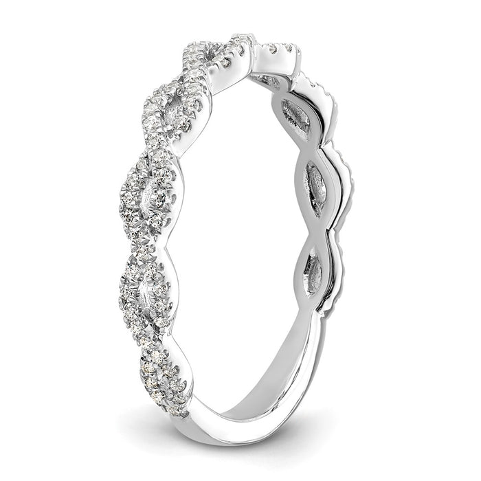 Buy Stylish 14K White Gold Twisted Diamond Engagement Ring - Affordable Luxury!-6